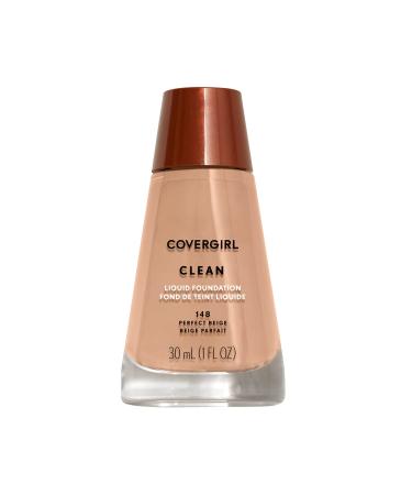 COVERGIRL Clean Liquid Foundation  Perfect Beige 148  Pack of 1 Perfect Beige 148 Pack of 1