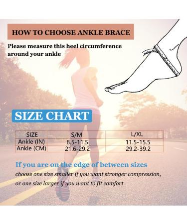 Copper Ankle Brace Support Elastic Compression Sleeve for Plantar Fasciitis Sprains & Achilles Tendonitis Breathable Pain Relief Protector for Sports & Daily Use (L/XL - Buy Online on GoSupps.com