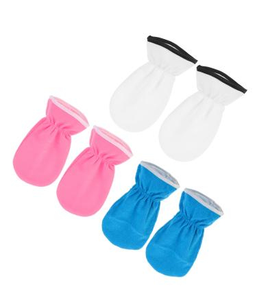 FOMIYES 3 Pairs Wax Hand Mask Paraffin Heated Gloves Paraffin Wax Disposable Gloves Paraffin Treatment Beauty Paraffin Wax Paraffin Gloves Treatment Fleece Care