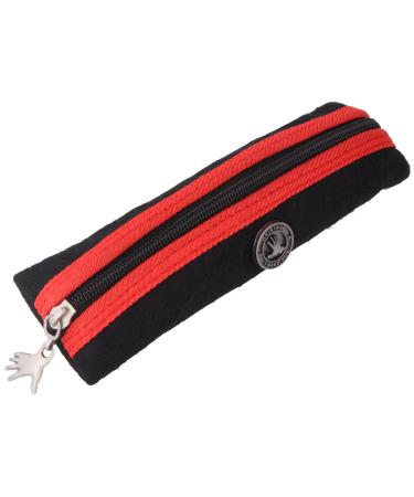 I Need You Stylish zipper case ZIPPY for reading glasses Zipper many other slim glasses Black-Red