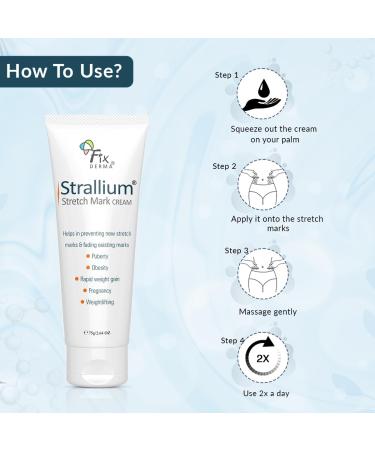 Fi-xderma Strallium Stretch Mark Cream | Remove Pregnancy Stretch Marks Scars & Moisturize | 75g for All Body Parts - Buy Online on GoSupps.com