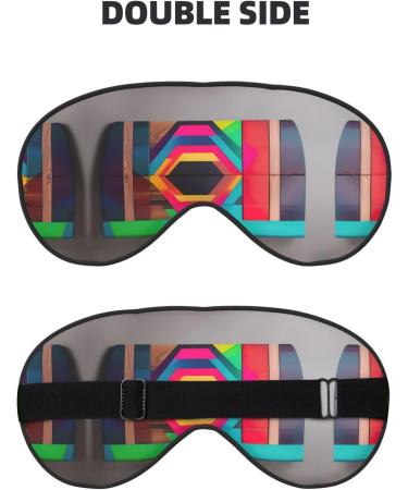 SSIMOO Colored Wooden Board Print Eye Mask - Ultra-Soft Light-Blocking for Optimal Comfort & Restful Sleep | International Shipping - Buy Online on GoSupps.com