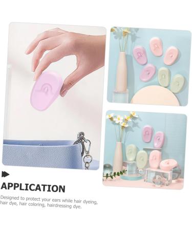 Angoily 3 Pairs Hair Salon Oil Earmuffs Ear Covers Ear Cover for Hairdressing Dyeing Ear Protectors for Hair Dye Silicone Hair Coloring Baking Oil Hairdressing Tool Silica Gel - Buy Online on GoSupps.com