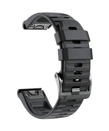Notocity bracelet for Garmin Fenix 6/6 Pro/7/5/Fenix 5 Plus/Forerunner 935/945/Instinct 22mm wide silicone scale of estraz arm Quick-Fit watch bracelet for Garmin multiple colors black