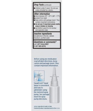 NasalCrom Nasal Allergy Symptom Controller Spray 0.88 oz (Pack of 4) - Allergy Relief Solution - Buy Online on GoSupps.com