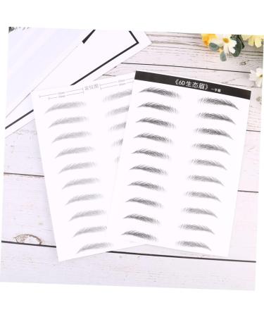 PLAFOPE 4 Sheets Pairs Hair-like Simulation Artificial Eyebrow Patch Simulation Eyebrow Black - Buy Online on GoSupps.com