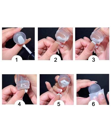 6 Pcs French Tip Silicone Nail Art Stamper Kit with Scrapers - DIY Nail Stamping Tools for Women - Perfect Christmas Gift - Buy Online on GoSupps.com
