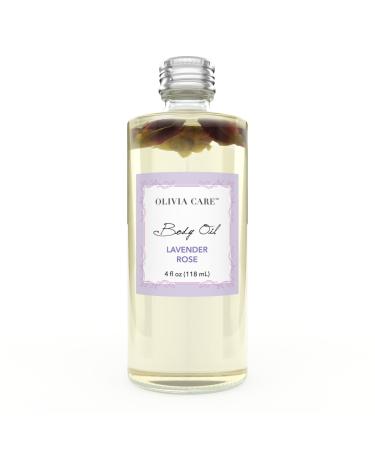 Olivia Care Body Oil Lavender Rose Vegan & Natural Perfume Oil For Women | Hydrating After Bath Oil- Infused with VITAMIN E  K & Omega Fatty Acids - Reduce Dry Skin  Anti-Aging (Lavender Rose)