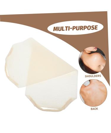 FRCOLOR 4pcs Back Rub Bath Towel - Exfoliating Back Scrubber Set for Long Body Scrub & Shower - Soft Nylon Bath Sponges - 46x21cm - Beige - Buy Online on GoSupps.com