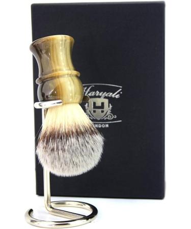 Lavish Style Gift for Men | Premium Synthetic Hair Shaving Brush & Steel Chrome Holder - International Shipping Available - Buy Online on GoSupps.com