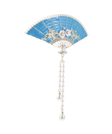 VALICLUD Fan Tassel Hair Clip Claw Clip Hair Clips Chinese Headdress Barrettes for Girls Fan Hair Clamp Girls Hair Clip Hair Pin Tiara Hair Accessories for Women Kimono China Metal Miss
