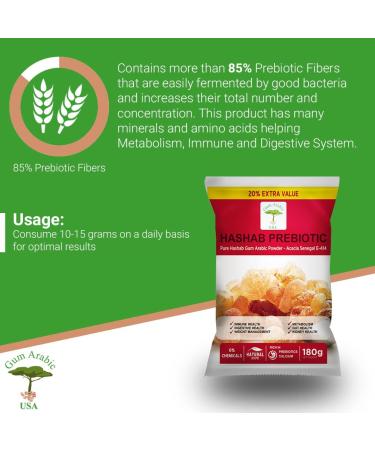 Hashab Prebiotic E414 Acacia Senegal Pure Gum Arabic Powder - Acacia Fiber | Buy Online - Buy Online on GoSupps.com
