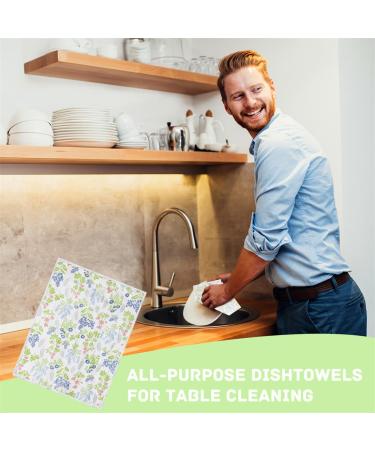 Dish Cloths Absorbent Friendly and Quick-Drying Cleaning Cloth Reusable Kitchen Rags Eco-Friendly Dish Towels Cellulose Dishcloths Flower Pattern 3 Pack(30 x 39CM) - Buy Online on GoSupps.com