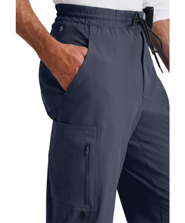 BARCO One Vortex Men's Scrub Jogger - Elastic Waist Eco-Friendly 4-Way Stretch Pant - Steel - Size Medium - Buy Online on GoSupps.com