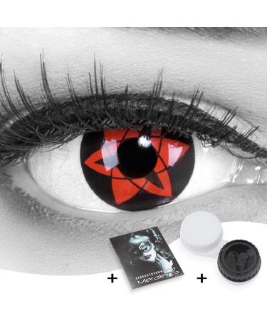 Buy Colored Red Sharingan Contact Lenses 'Sasuke Mengkyu' - Top Quality for Carnival & Halloween | Free Lens Tank | -3.00 Diopters - Buy Online on GoSupps.com