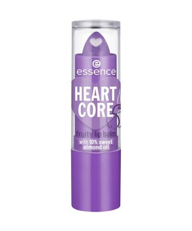 Essence Cosmetics Heart Core Fruity Lip Balm, Polishing, Protective, with Oils, Natural, Glossy 3 g