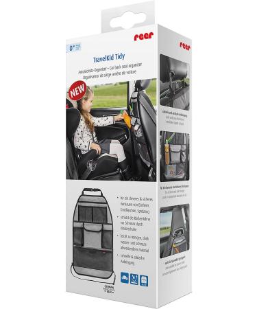 Reer Car Back Seat Organizer - TravelKid Tidy Dirt-Repellent Multi-Pocket for All Car Seats - Grey - Buy Online on GoSupps.com