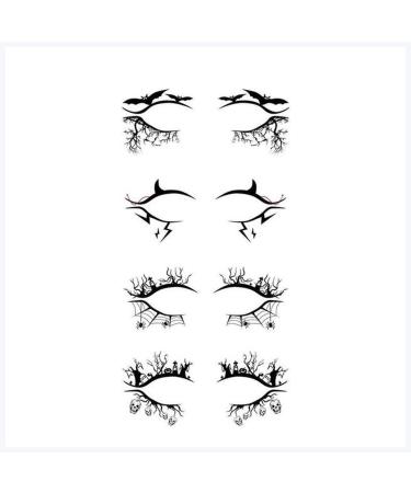 IDOTSEZU Eyelid Stickers Temporary DIY Eye Tattoo Stickers Waterproof Flash Eyeliner Makeup Sticker Halloween Eyeshadow Stickers for Hooded Eyelids
