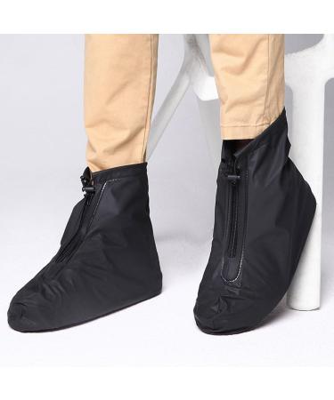 FixWhat Waterproof Motorcycle Bike Shoes Covers - Reusable Anti-Slip Rain Snow Overshoes - Zipped Gear for Men and Women - Black - Size L (11.2inch) - Buy Online on GoSupps.com