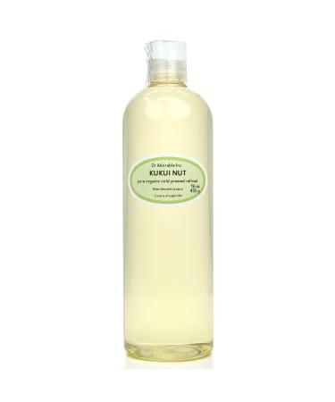 Dr Adorable - 16 oz - Kukui Nut Oil - 100% Pure Natural Organic Cold Pressed