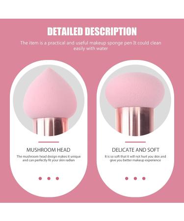 Beaupretty 3Pcs Makeup Sponge Set - Professional Beauty Foundation Blending Sponge with Handle, Pink - Buy Online on GoSupps.com