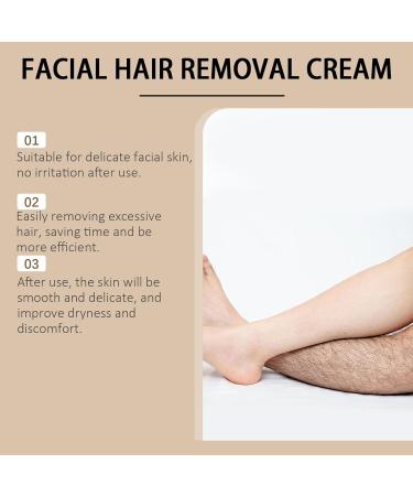  homomdy Facial Hair Removal Cream with Coconut Oil for Upper Lip Chin Face and Body 2 Pack Soft Fast Effective Painless for Smooth No Irritation - Buy Online on GoSupps.com