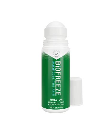 Biofreeze Roll-On Pain-Relieving Gel 2.5 FL OZ Green, Topical Pain Reliever For Aches And Pains Of Muscles And Joints From Simple Backache, Arthritis, Strains, Bruises, & Sprains (Package May Vary)