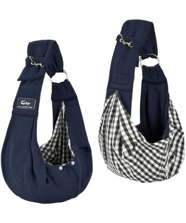 Cuby carrier dogs Little dogs cat sling pet carrier single shoulder pet bag for travel dog tag bag with double ring shoulder strap (adjustable shoulder strap blue) l 10 x W 10 x H 5 cm adjustable shoulder strap-blue - Buy Online on GoSupps.com