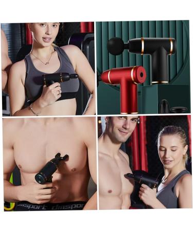 Homsfou Fascia Massage Gun Set | Deep Tissue Hand Massager for Pain Relief | Portable Percussion Muscle Device | Fitness & Wellness Tool (18x13.5x4cm Black) - Buy Online on GoSupps.com