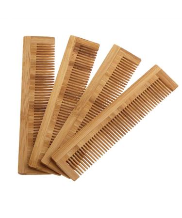 4 Pcs Wooden Comb Hair Comb Massage Comb Eco Friendly Zero Waste Bamboo Handmade Wood Hair Comb 5.35 ''/ 13.6cm for Women Men and Girls