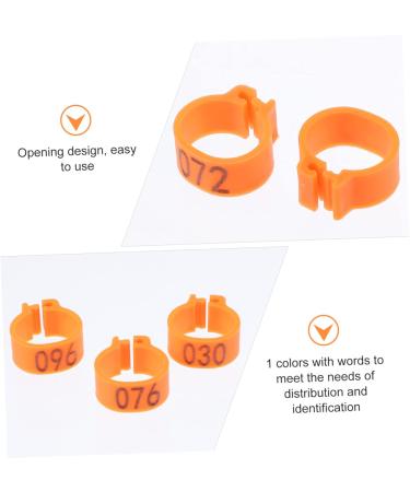 100 pcs Xuan Feet Charms Colorful Hen Leg Drumstick Number Products Stuff Identification Pigeons 1.3X1.3CM Orange - Buy Online on GoSupps.com