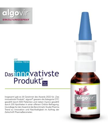ALGOVIR Effect Cold Spray 2 x 20 ml - Natural Defense Against Cold Viruses | Nasal Spray for Adults - Buy Online on GoSupps.com