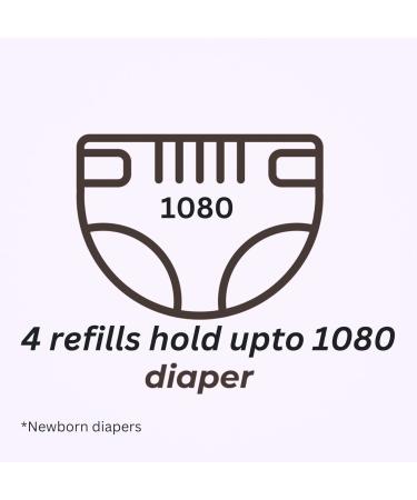Baby Panda Diaper Pail Refills Compatible with Diaper Genie Pails 270 Count (Pack of 4) Lavender Scented (Blue) - Buy Online on GoSupps.com