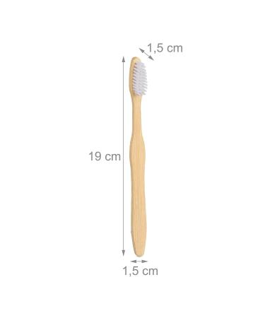 Relaxdays Bamboo Toothbrushes - 24 Pack Vegan & Sustainable Medium Bristle BPA-Free Eco-Friendly Hand Brushes - Buy Online on GoSupps.com