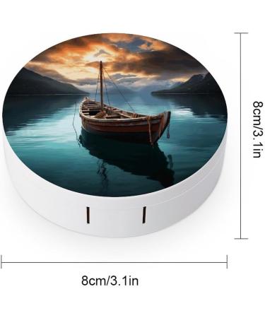 Fishing Boat Print Contact Lens Case | Travel-Friendly Lens Care Box - Buy Online on GoSupps.com