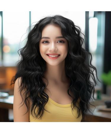 BERRYLION 27 Water Wave Black Synthetic Wig for Women | Long Deep Wave Closure Wig for Black Women - Buy Online on GoSupps.com