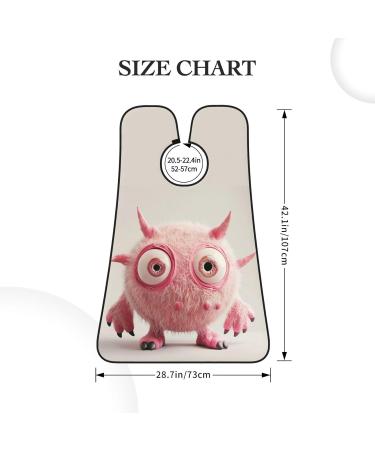 Cute Pink Monster Beard Bib Apron - Non-Stick Hair Catcher for Men | Perfect Shaving Gift - One Size Black - Buy Online on GoSupps.com
