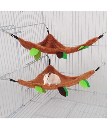 DODUOS Hamster Hammock 5Pcs Rat Bird Parrot Hanging Warm Bed House Cage Nest Accessories Forest Pattern Cage Toy Leaf Hanging Tunnel and Swing for Sugar Glider Squirrel Hamster Playing Sleeping - Buy Online on GoSupps.com