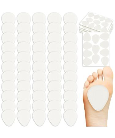 Shynek 55Pcs Metatarsal Foot Pads for Women 1/4 Thick Felt Metatarsal Pads for Foot Ball of Foot Cushions Adhesive Metatarsal Pads Mens for Forefoot and Pain Lessen Plantar Fasciitis (White)