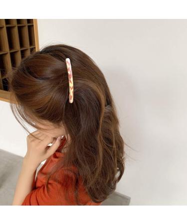 4 Pack Skinny French Hair Clips - Tortoise Shell Styles for Thin & Thick Hair - Girls Hair Accessories in Purple Coffee Milk Brown-Green & Classic Black Marble - Buy Online on GoSupps.com
