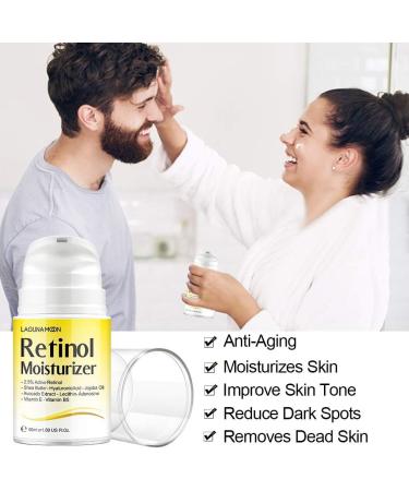 Lagunamoon Retinol Moisturizer Cream for Face - Wrinkle Cream for Women and Men Facial Cream with Hyaluronic Acid and Vitamin E 50ML/1.69 Oz - Buy Online on GoSupps.com