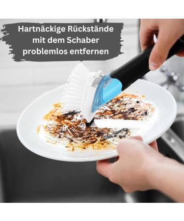 Riner Practical Set: Refillable Cleaning Brush & High-Fat Residual Dishwashing Detergent (2x 675 ml) - Eco-Friendly International Shipping - Buy Online on GoSupps.com