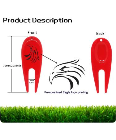 Adhere 10pcs Golf Divot Repair Tools - Plastic Pitchforks (5 Color Mix Pack) - Printed Design - Buy Online on GoSupps.com
