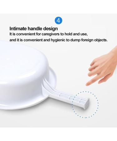 NEDLON Portable Bedpan with Lid Bed Pan for Elderly Women and Men Durable & Easy to Clean Urine Potty for Hospitals Home Care White - Buy Online on GoSupps.com