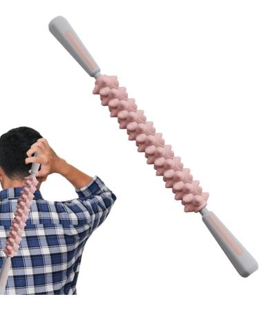 Aisyrain Muscle Massage Stick - Comfortable Manual Massage Device for Women Ideal for Back Thighs & Neck - Perfect for Yoga Travel & Gym - Pink - Buy Online on GoSupps.com