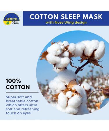 California Wellness Sleep Mask for Men and Women | Eye Mask for Airplane Travel | Adjustable Headband Blindfold in Blue Cotton | Includes Black Mask and Eye Pillow - Buy Online on GoSupps.com