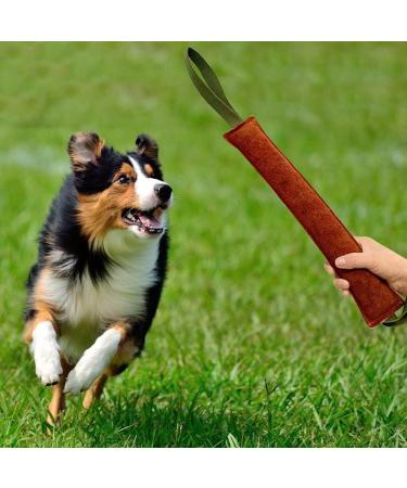 Dongker Bite Sausage for Dogs | Durable Leather Tug Toys with Nylon Loop | 20/30/40cm Training & Play - Buy Online on GoSupps.com