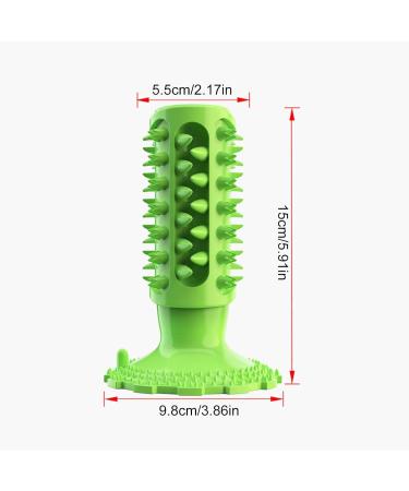 Anulely Dog Toy - Teeth Grinding & Brushing Suction Cup | Dog Tooth Care Products for Home Clinics & Shelters - Classic Sound Dog Toothbrush (Green) - Buy Online on GoSupps.com
