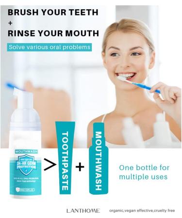 2PCS Mouthwash Toothpaste Foam - Calculus Removal, Teeth Whitening & Bad Breath Elimination - Buy Online on GoSupps.com