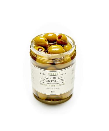 Jack Rudy Cocktail Co Vermouth Marinated Green Pitted Olives - Premium Cocktail Garnish - Buy Online on GoSupps.com